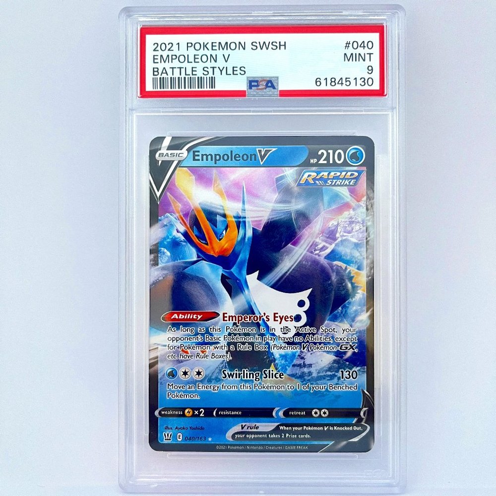 PSA 9 Empoleon V Mint 40/163 SWSH Battle Styles Pokemon 61845130
